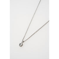 ted baker harlow: mini crystal heart pendant necklace  silver tone clear crystal