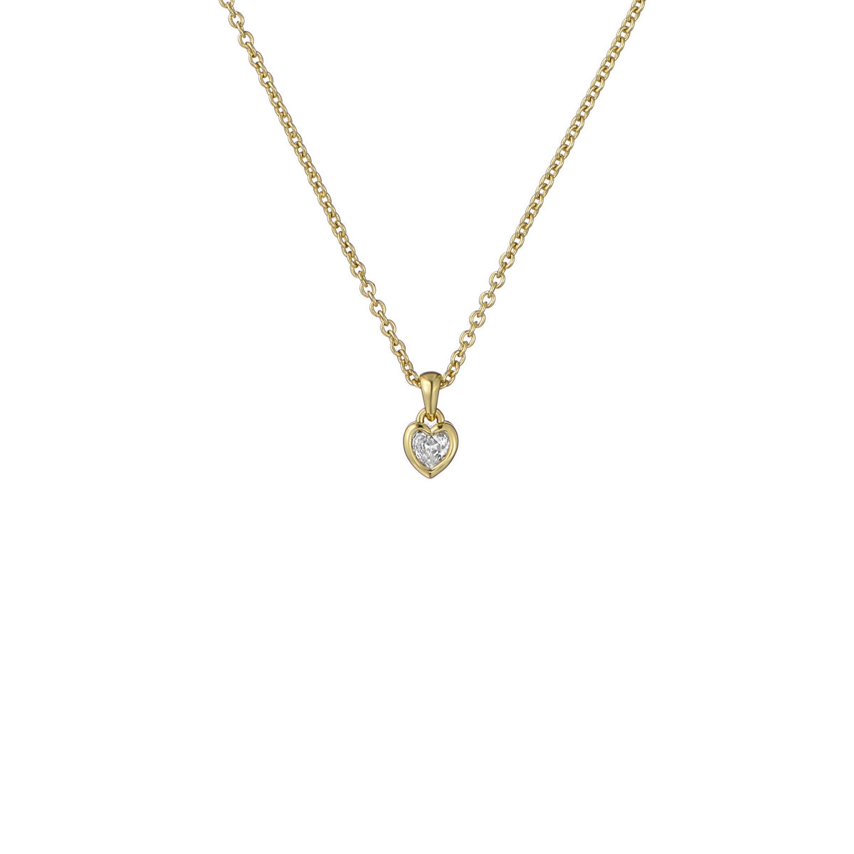 ted baker harlow: mini crystal heart pendant necklace  gold tone clear crystal
