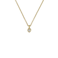 ted baker harlow: mini crystal heart pendant necklace  gold tone clear crystal