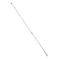 ted baker halle: mini crystal heart adjustable bracelet  silver tone clear crystal