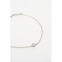 ted baker halle: mini crystal heart adjustable bracelet  silver tone clear crystal