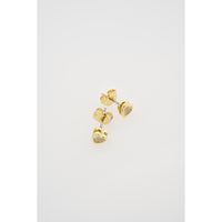 ted baker harmony: mini crystal heart stud earrings gold tone clear crystal