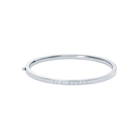 ted baker chrishell: logo slim silver tone bangle bracelet