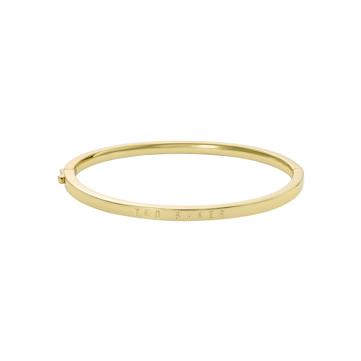 ted baker chrishell: logo slim gold tone bangle bracelet