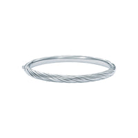 ted baker torvi: crystal twist hinged silver tone bangle bracelet