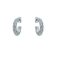 ted baker toni: crystal twist silver tone hoop earrings