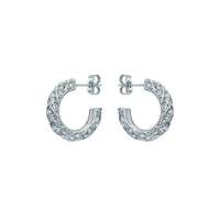 ted baker toni: crystal twist silver tone hoop earrings