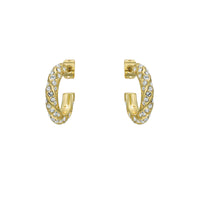 ted baker toni: crystal twist gold tone hoop earrings