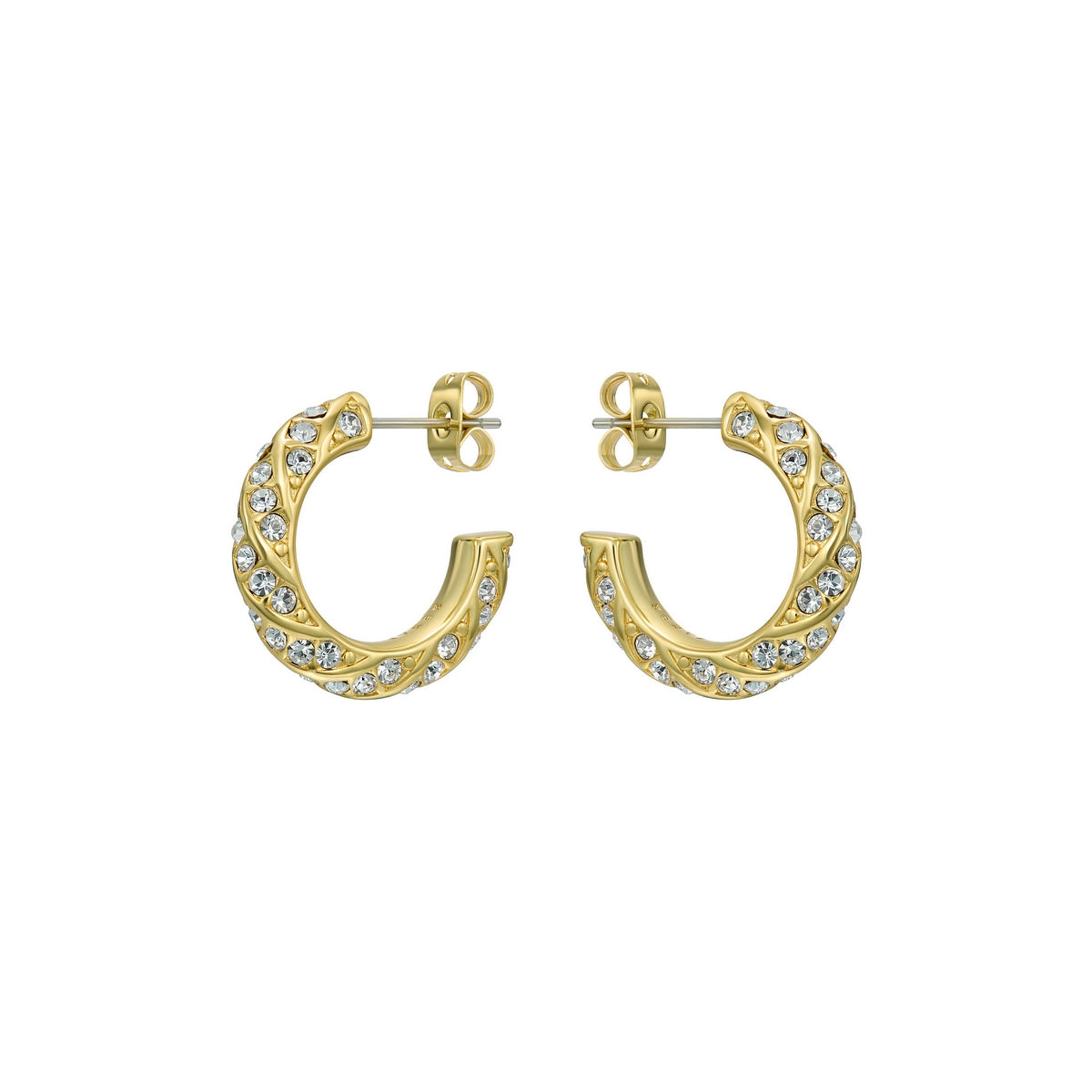ted baker toni: crystal twist gold tone hoop earrings
