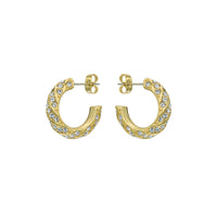 ted baker toni: crystal twist gold tone hoop earrings