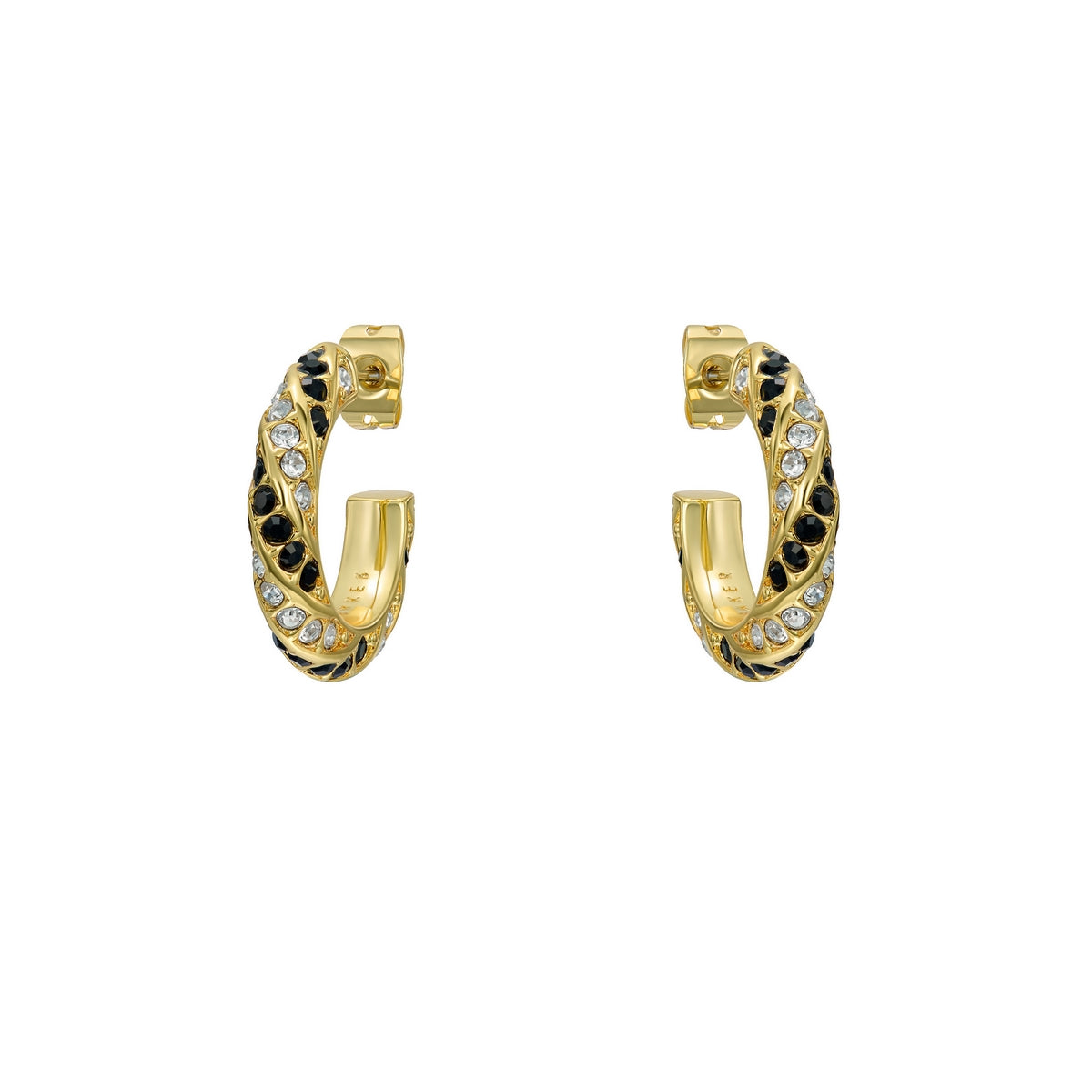 ted baker toni: crystal twist gold tone hoop earrings