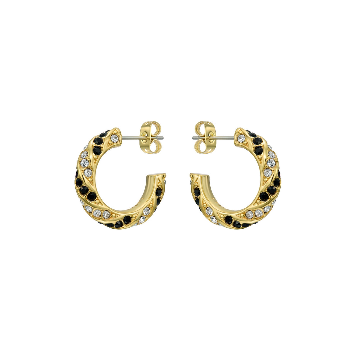 ted baker toni: crystal twist gold tone hoop earrings