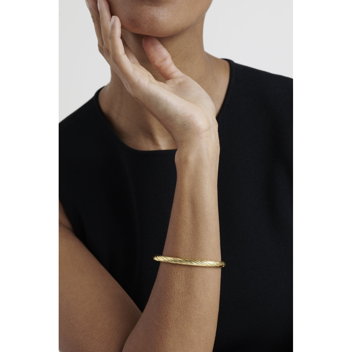 ted baker melissa: metal twist hinged gold tone bangle bracelet