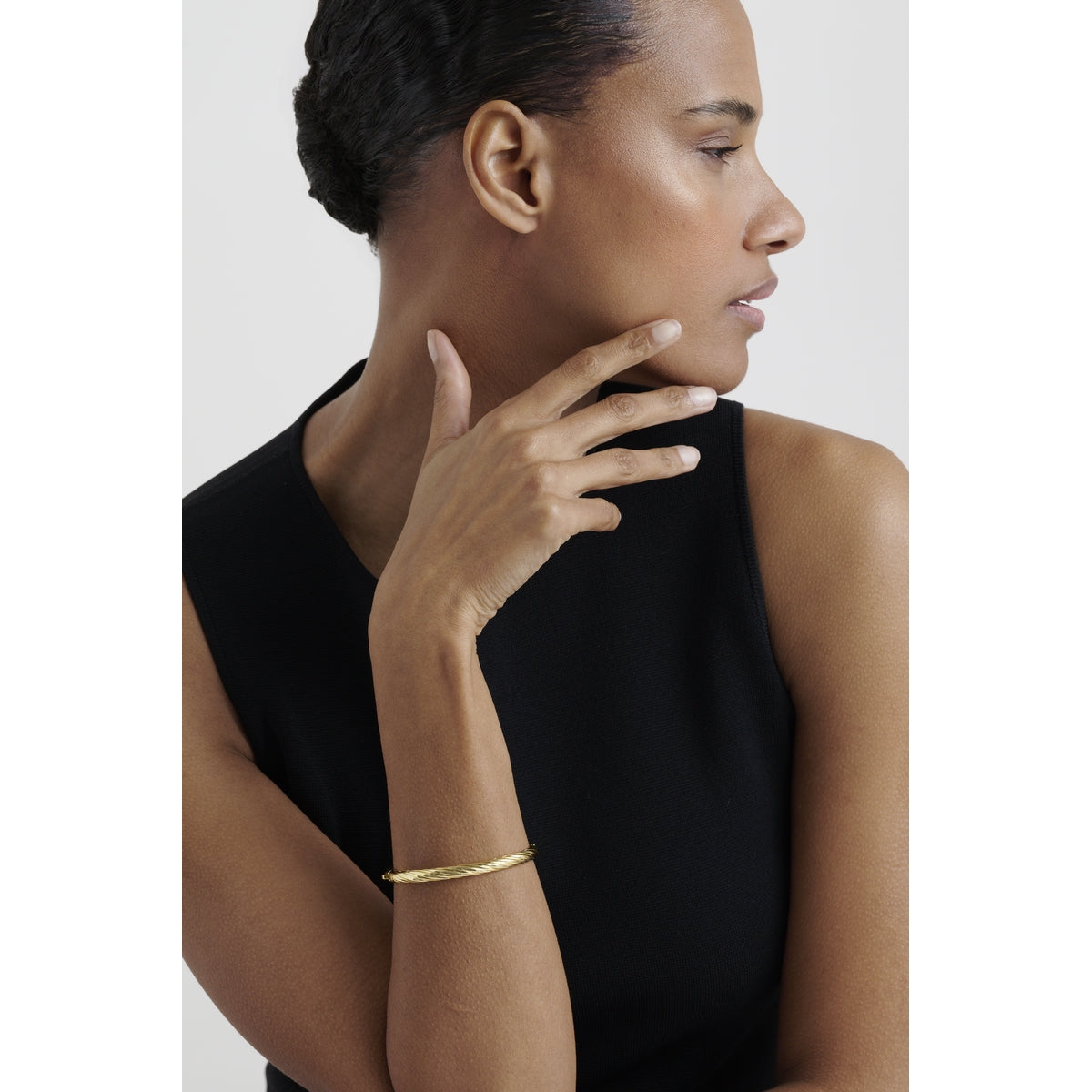 ted baker melissa: metal twist hinged gold tone bangle bracelet