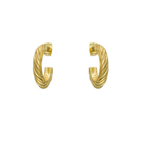ted baker melanie: metal twist gold tone hoop earrings