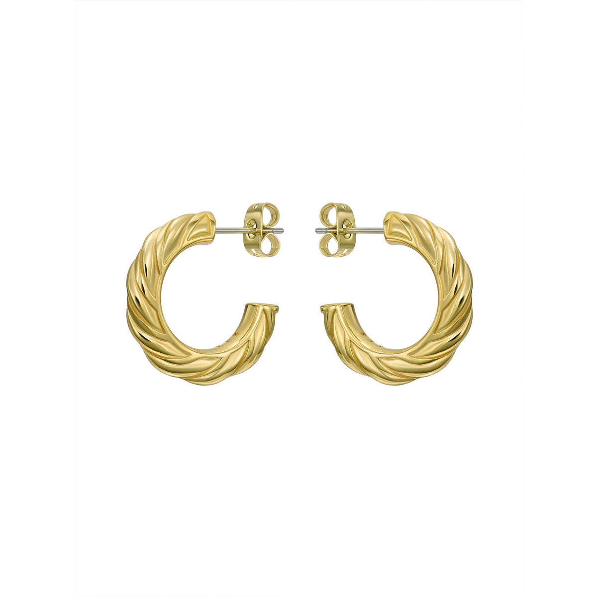 ted baker melanie: metal twist gold tone hoop earrings
