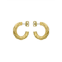 ted baker melanie: metal twist gold tone hoop earrings