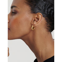 ted baker melanie: metal twist gold tone hoop earrings