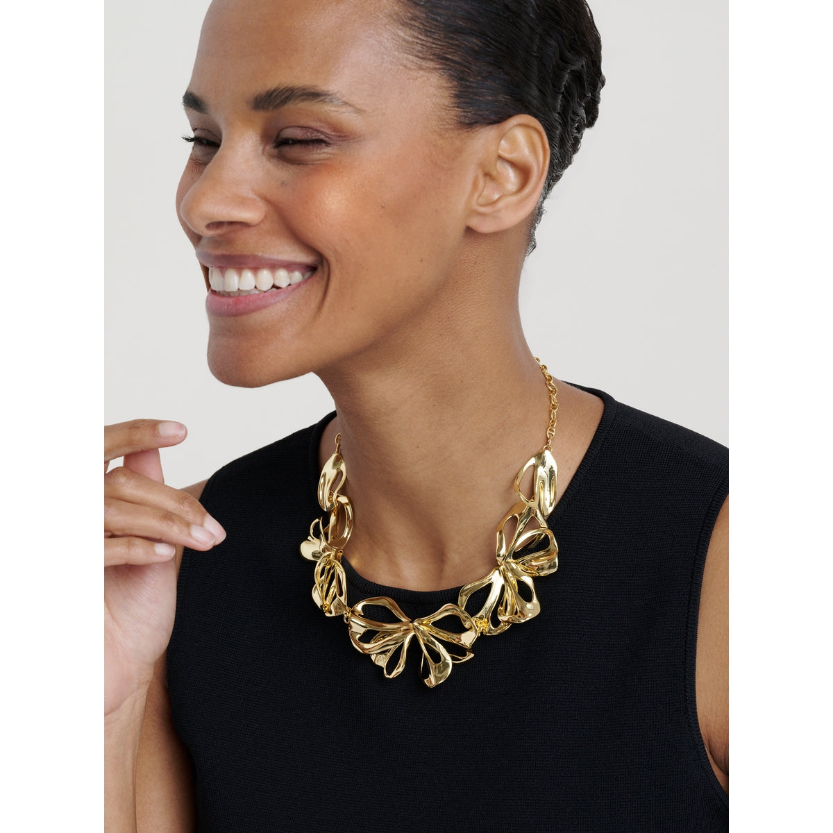 ted baker leona: abstract leaf statement necklace