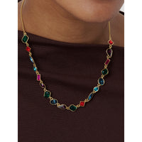 ted baker julie: jewel chain crystal gold tone necklace