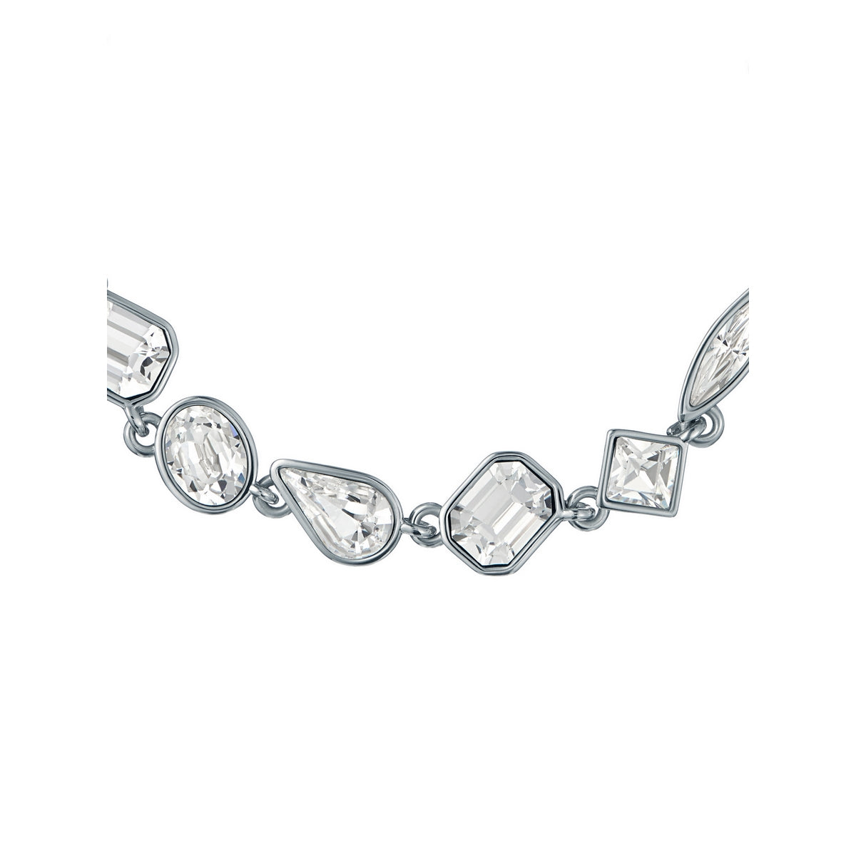 ted baker juliet: jewel chain crystal silver tone drawstring bracelet