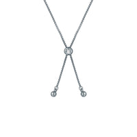 ted baker juliet: jewel chain crystal silver tone drawstring bracelet