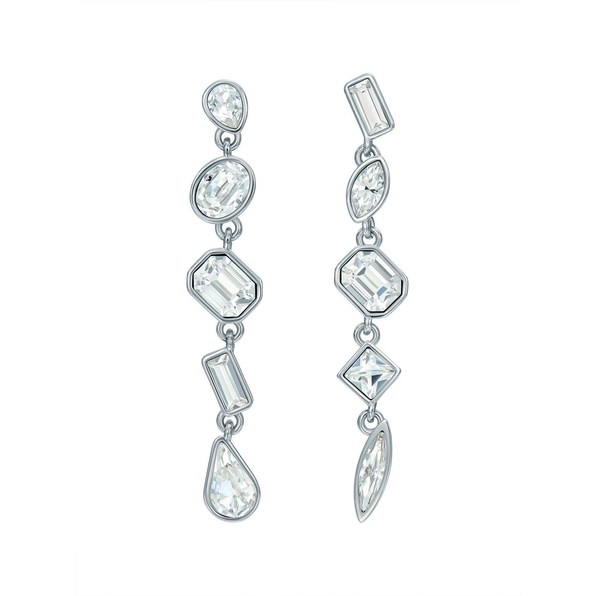 ted baker julianna: jewel chain crystal silver tone drop earrings