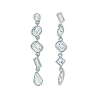 ted baker julianna: jewel chain crystal silver tone drop earrings