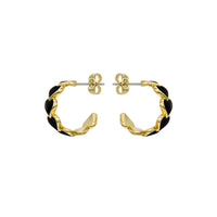 ted baker hannah: enamel heart gold tone hoop earrings