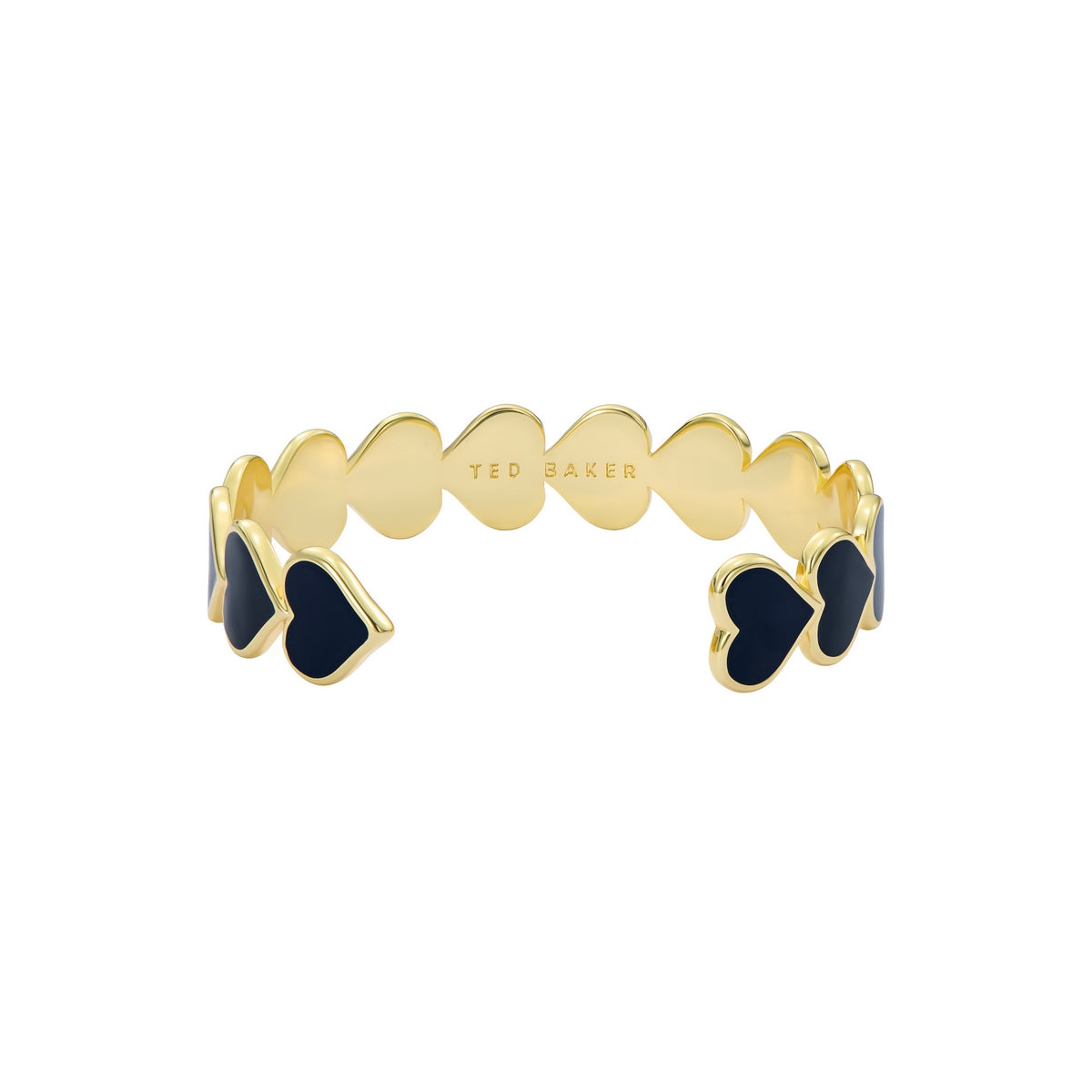ted baker haidyn: enamel gold tone heart cuff