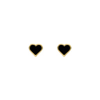ted baker hailey: enamel heart gold tone stud earrings