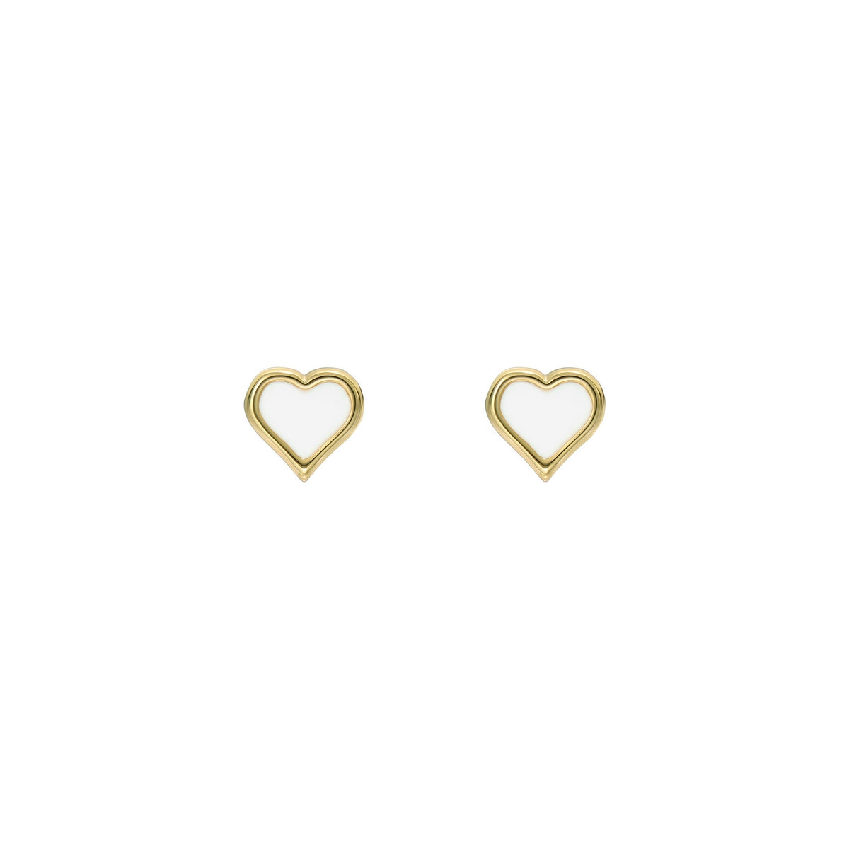 ted baker hailey: enamel heart gold tone stud earrings