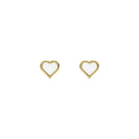 ted baker hailey: enamel heart gold tone stud earrings