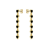 ted baker hartley: enamel heart gold tone drop earrings