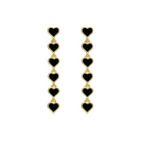 ted baker hartley: enamel heart gold tone drop earrings