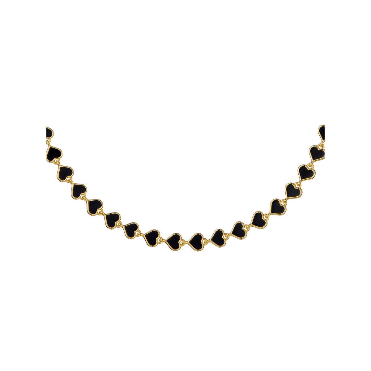 ted baker hazel: enamel heart gold tone chain necklace