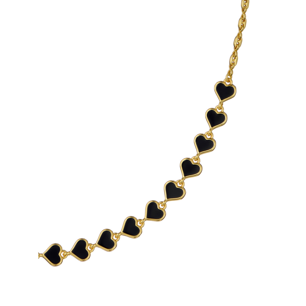 ted baker hazel: enamel heart gold tone chain necklace
