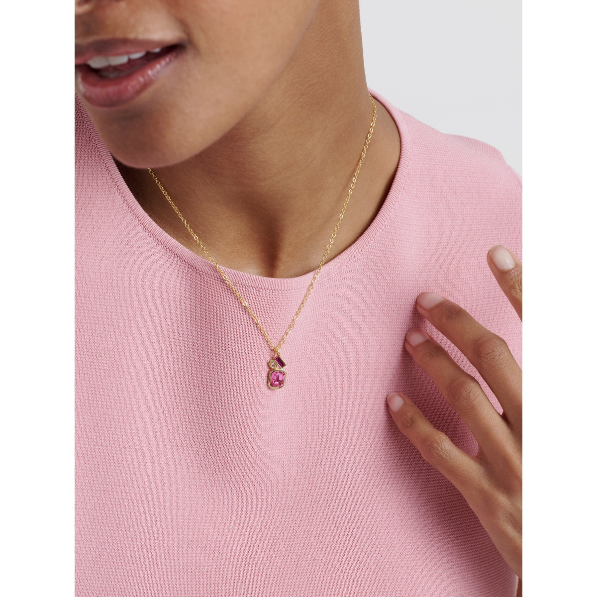 ted baker miley: crystal cluster gold tone pendant