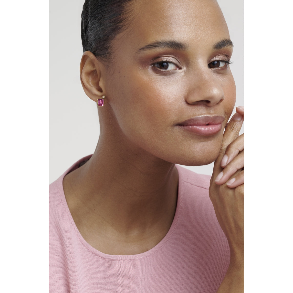 ted baker michelle: crystal cluster gold tone stud earrings