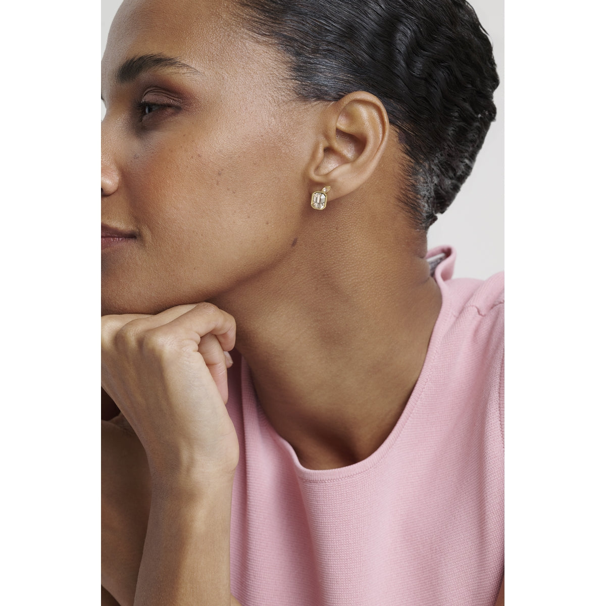 ted baker michelle: crystal cluster gold tone stud earrings