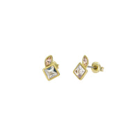 ted baker milani: mini crystal cluster gold tone stud earrings