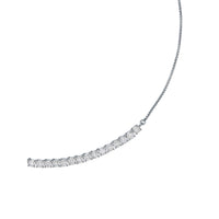 ted baker melrose: crystal adjustable silver tone tennis necklace
