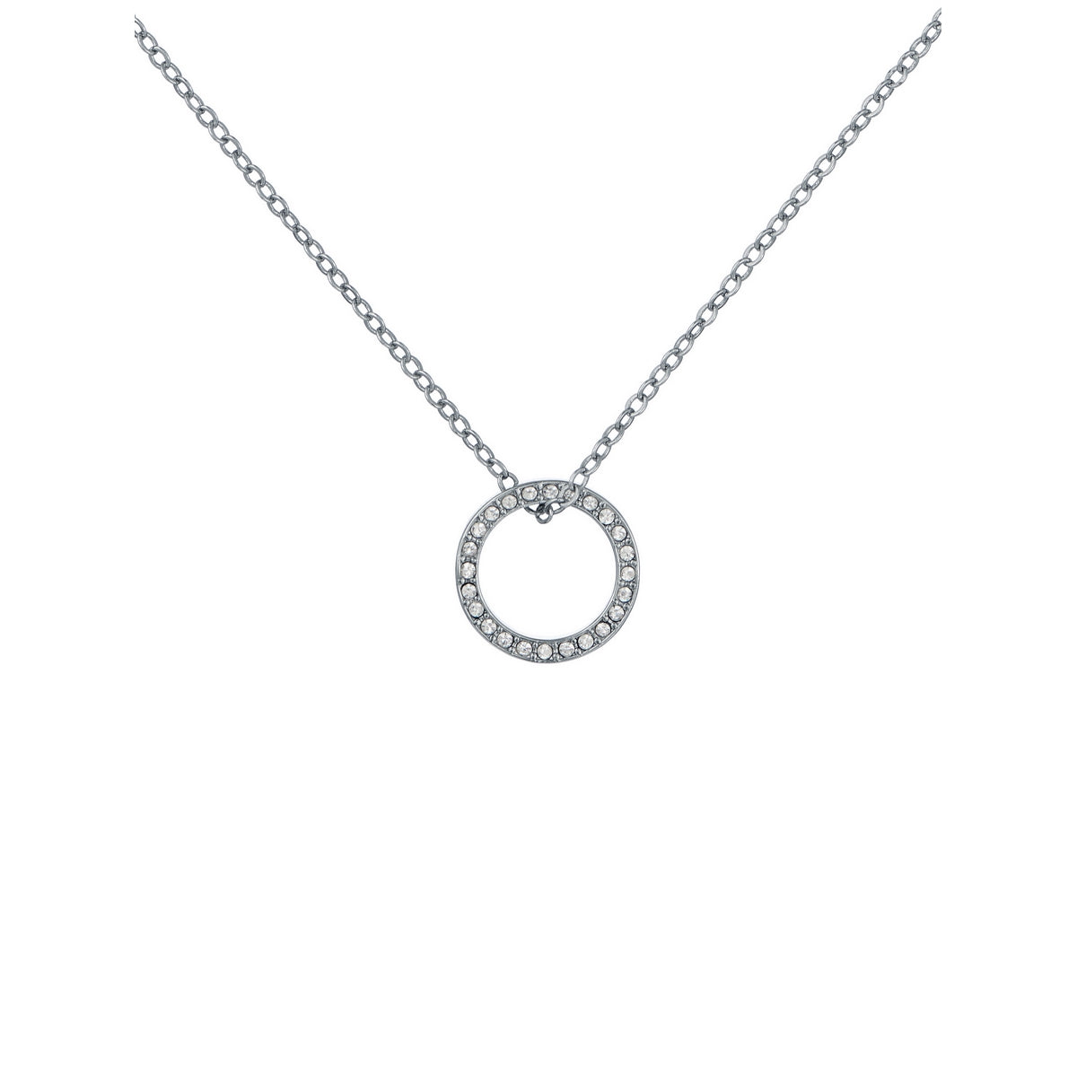 ted baker heri: crystal hoop silver tone pendant necklace
