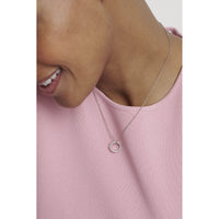 ted baker heri: crystal hoop silver tone pendant necklace