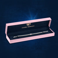 chiara ferragni classic pink diamond stones bracelet
