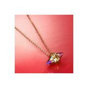 uno de 50 refraction 10.5mm gold plated metals alloy short necklance with charms and swarovski� crystal.