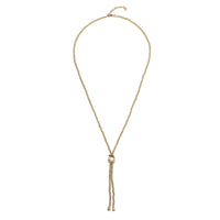 uno de 50 little moon whip-shaped gold-plated metal alloy necklace with small two moon-shaped charm and small pearl