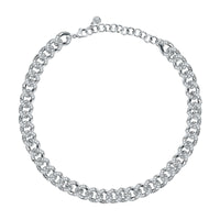 chiara ferragni chain necklace big chain full pave 38cm + 7