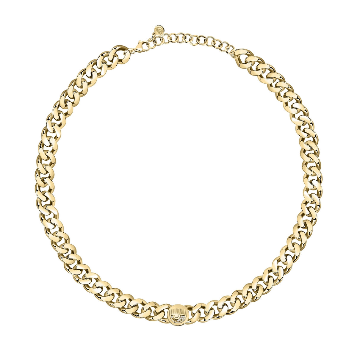 chiara ferragni chain necklace yg small chain with eyelike tag 38cm + 4