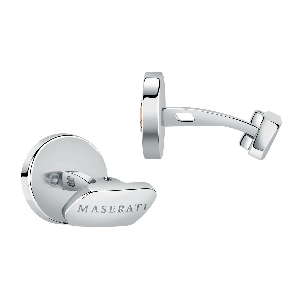 maserati jewels silver,rose gold cuff link 15x3mm